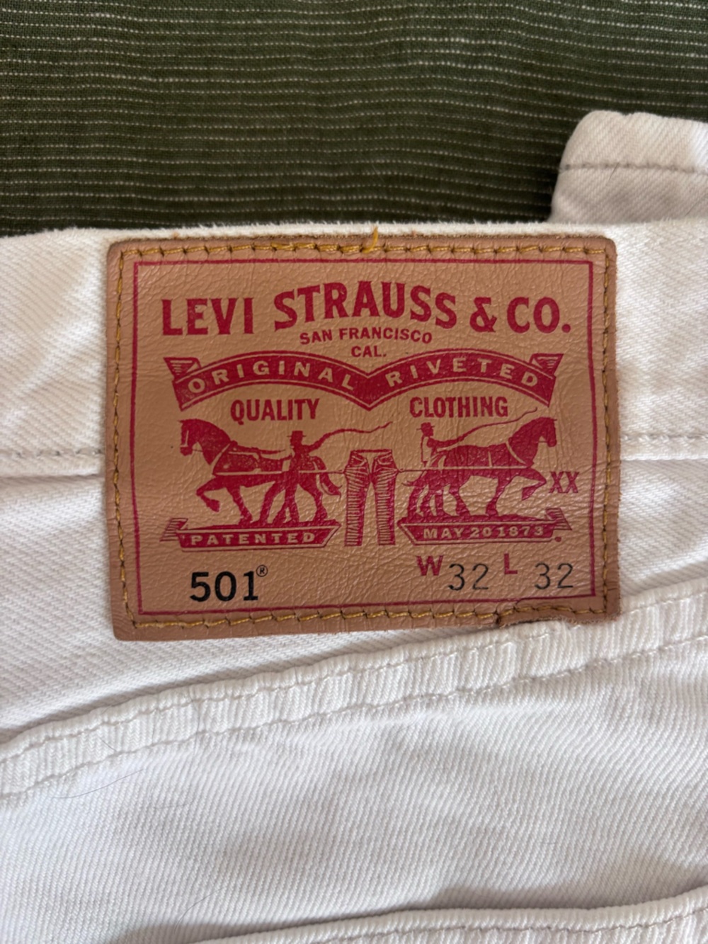 Levi's 501 White Jeans
